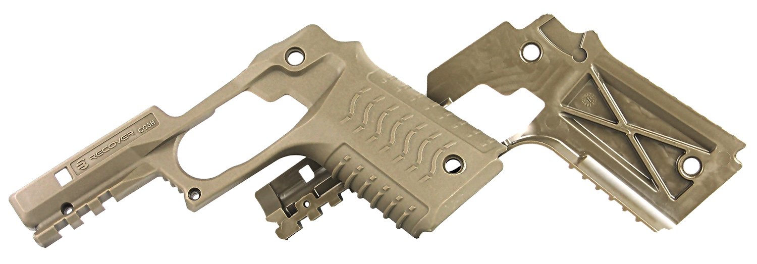 Recover Tactical CC3H-02 Tan Polymer Grip & Rail System for 1911