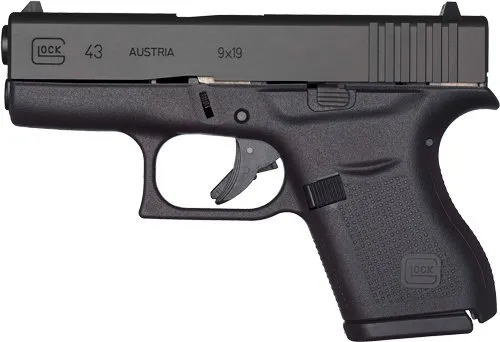 USED GLOCK 43 PISTOL 9MM 2-6RD MAGS EXCELLENT COND.