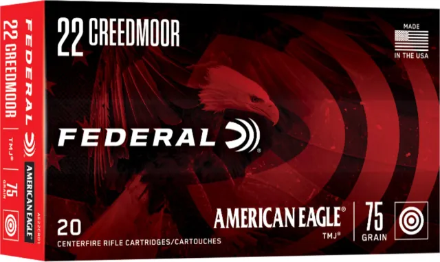 Federal American Eagle 22 Creedmoor 75 Grain Total Metal Jacket 20 Round - Federal Ammunition