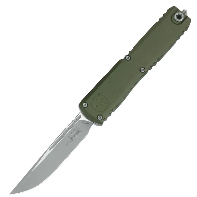 Microtech Ultratech Gen III ZBP 3.55 In Bayonet Apocalyptic ODG Alum Handle - MICROTECH for sale at Iron and Lace