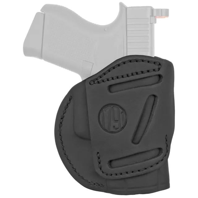 1791 Gunleather 4WH-3-SBL-L 4-Way Holster Stealth Black LH Size 3 - 1791 Gunleather