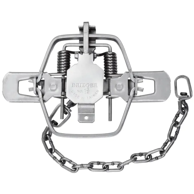 Bridger B-134-01 Coil Trap #1.75 Offset Jaw, 4 3/4" Spread, 1.5 lbs - Minnesota Trapline