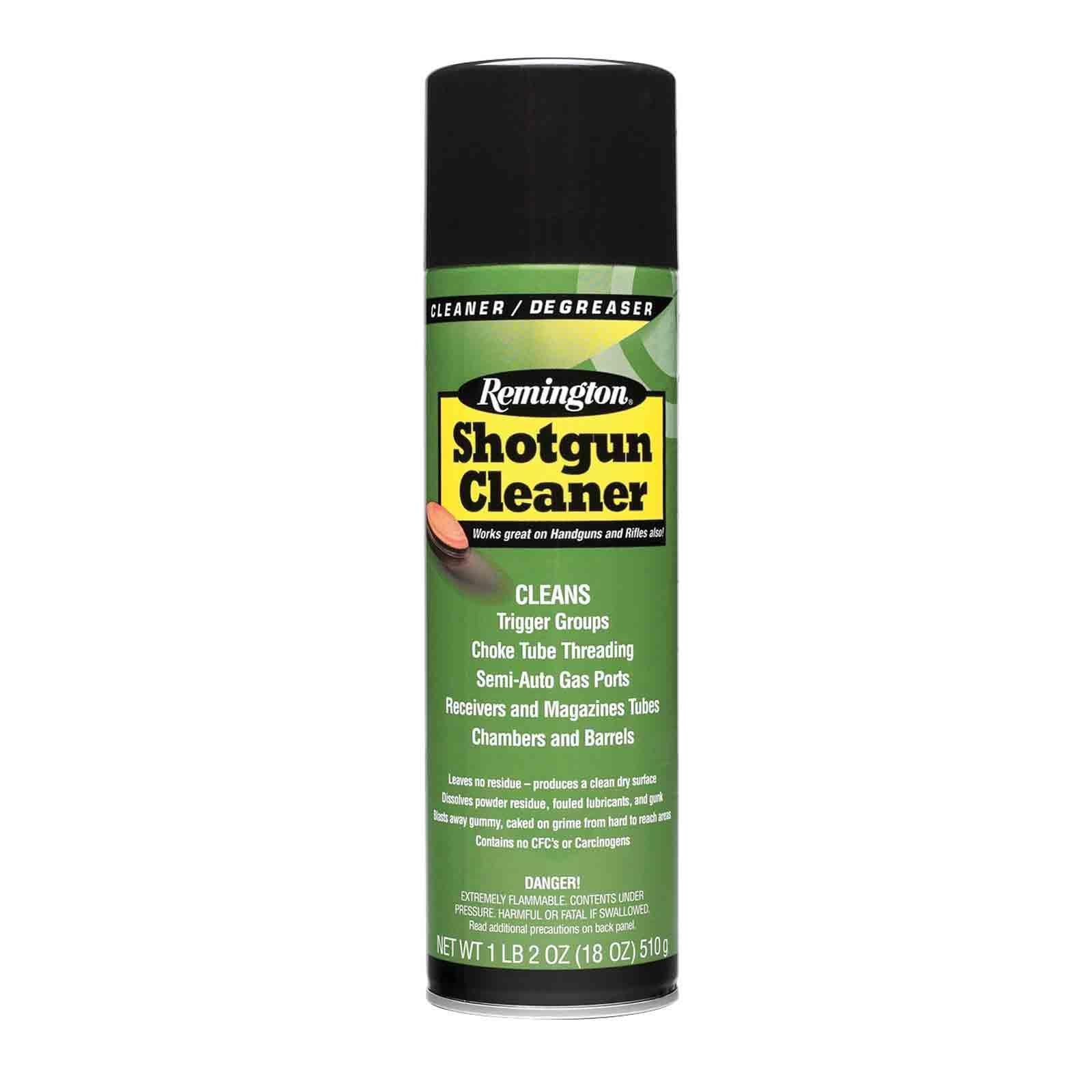 Remington 18472 Shotgun Cleaner: 18oz Aerosol Can, Carbon & Powder Residue Remover, Safe on Polymers - Remington Arms Company, LLC - 18 OZ
