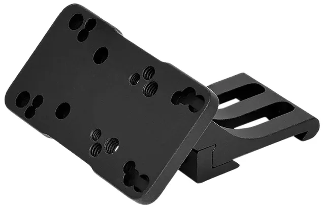 Warne 6110ML Red-Dot Riser 45 deg Offset Reflex Black Anodized Left-Handed