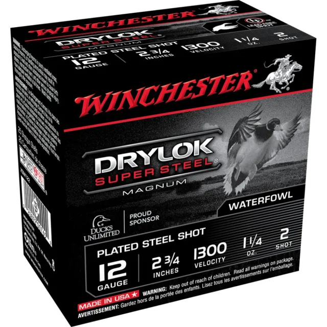 Winchester Drylok Super Steel 12 Gauge 2.75 In 1-1/4 oz #2 Shot - Winchester - 12 Gauge