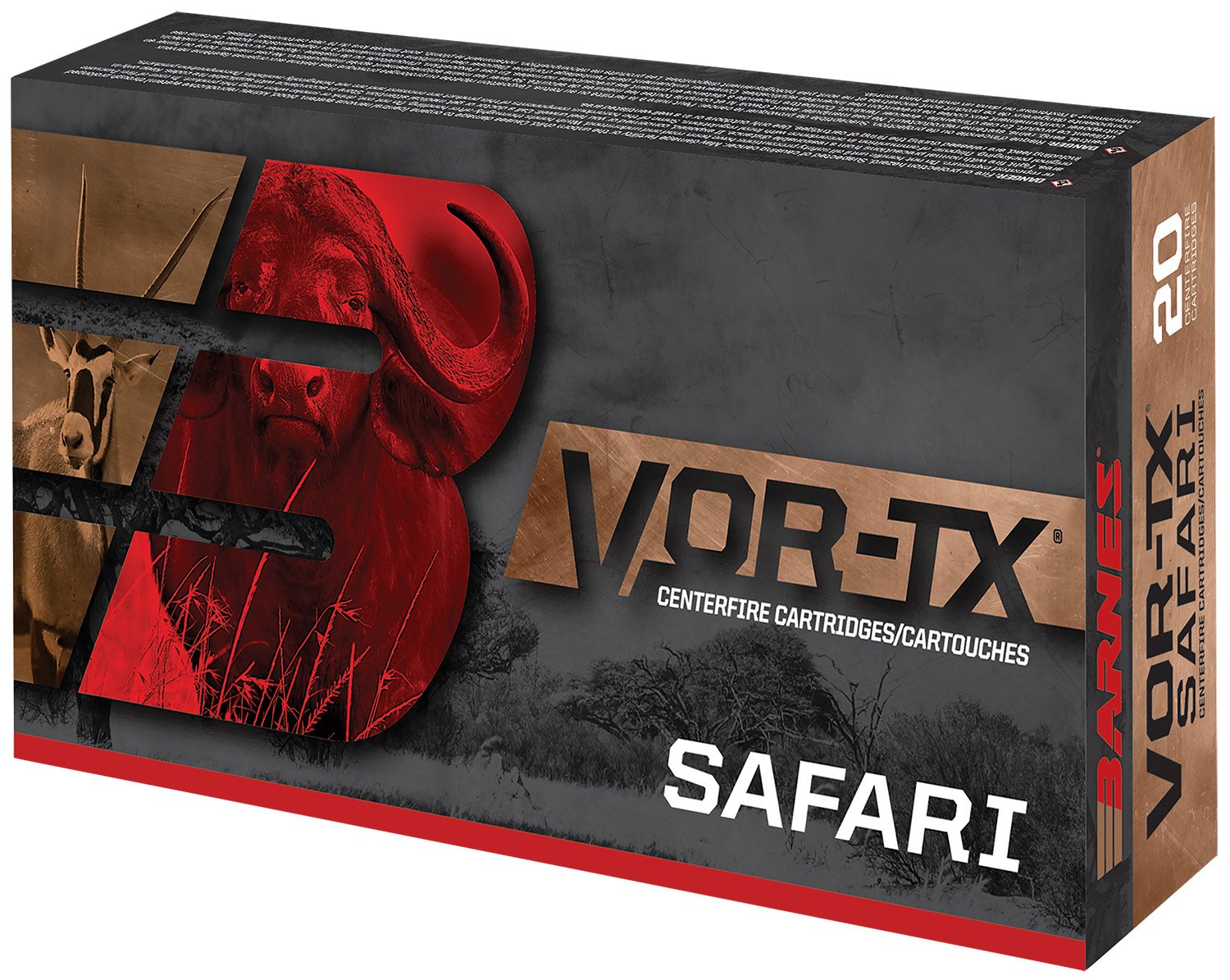Barnes 22034 VOR-TX Safari .416 Rigby 400gr TSX Flat Base Ammo 20 Rounds - Browning - 416 Rigby