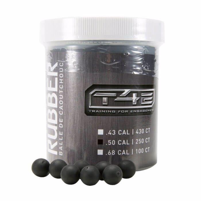 Buy Umarex T4E Rubberball .50 Cal Ammo 250-Ct - Black online