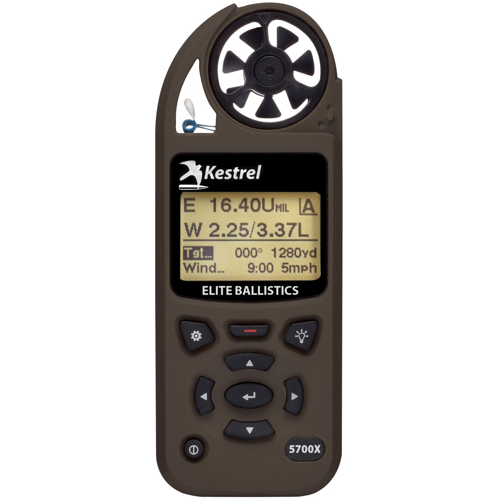 Kestrel 5700X Elite 0857XALFDEM Weather Meter with Ballistics, FDE Housing - Kestrel