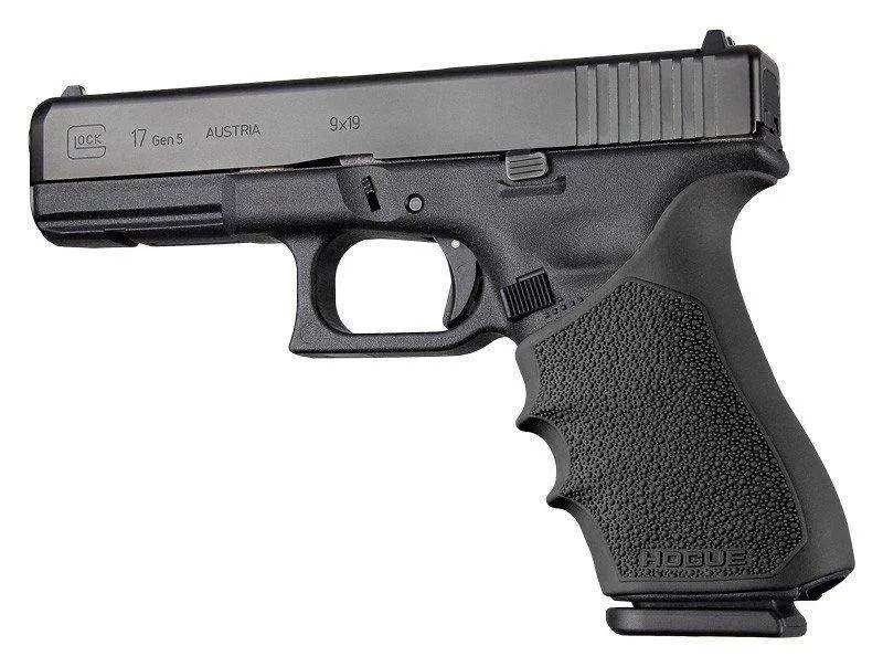 Hogue 17020 HandALL Beavertail Grip Sleeve Fits Glock 17 Gen1/2/5 Black - Hogue