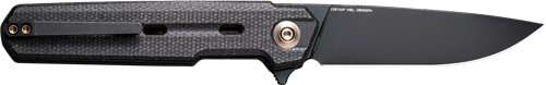 WE Knife NAVO 3.25In Black Canvas Micarta Stonewash Folding - WE Knife