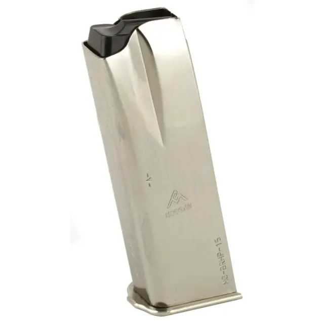 Buy Mec-Gar BRHP15N 15-Round 9mm Nickel Magazine for Browning Hi-Power online