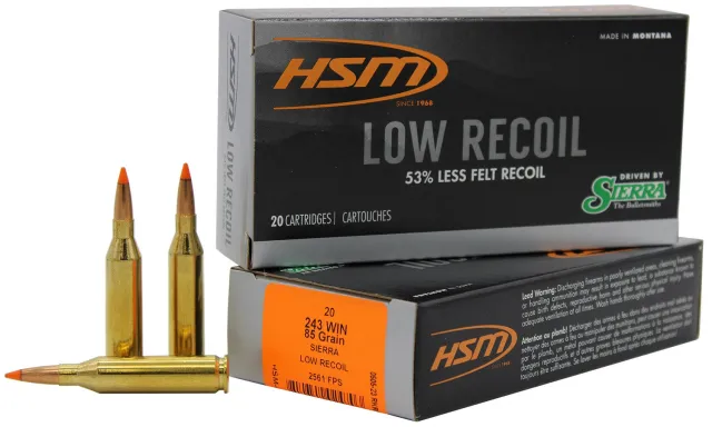 Buy HSM Ammunition 24318N 243 Win 85gr Orange Polymer Tip 20/Box online