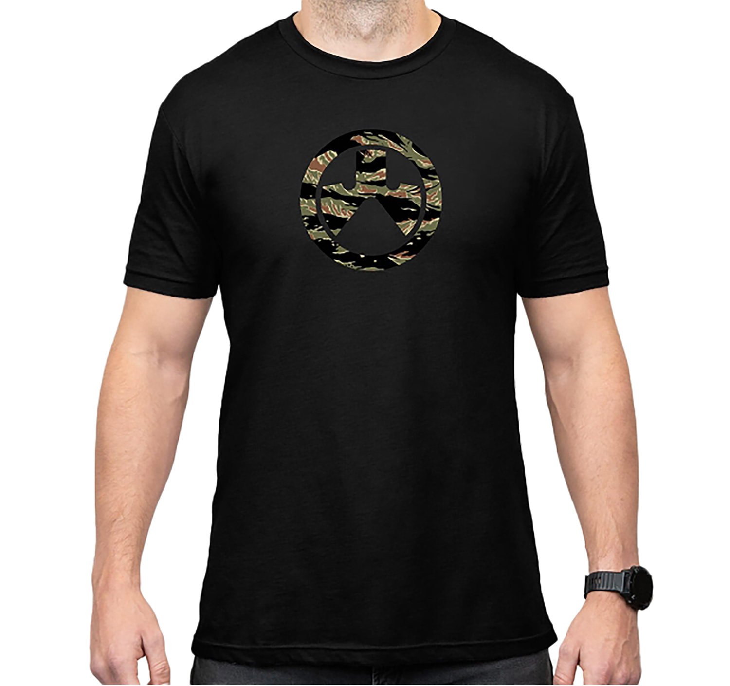 Magpul MAG1292-001-2XL Tiger Stripe Icon Black Cotton/Polyester Short Sleeve 2XL - Magpul Industries