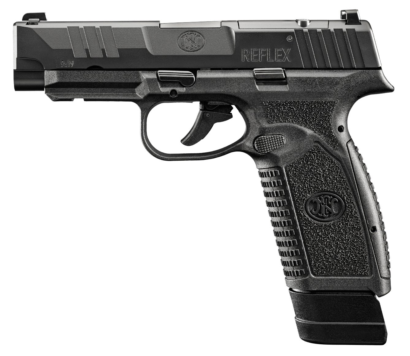 FN America 66-101759 Reflex XL 9mm Pistol 15/18 Rd Tritium Sights Black - FN America - 9mm