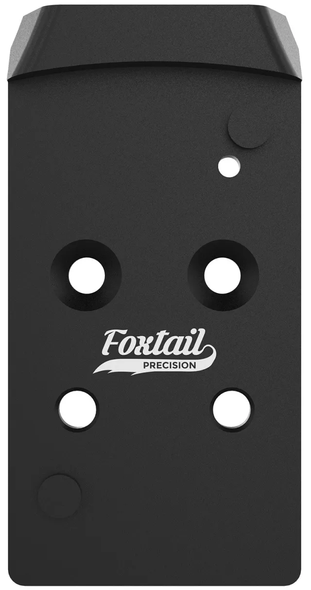 Foxtail Precision 100017 CZ P10 Rear Sight Optic Adapter Plate Black - FoxPro - REAR SIGHT DOVETAIL OPTIC ADAPTER PLATE FOR CZ P10