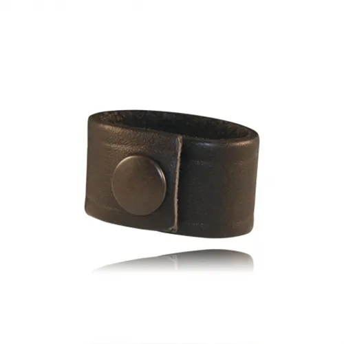 Boston Leather Cord Keeper for Radio Strap Elastic Retainer