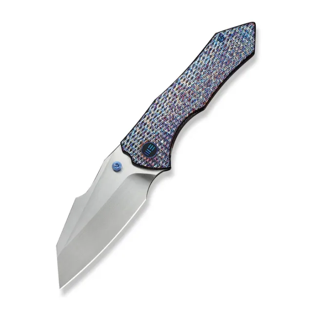 We Knife High-Fin XL 3.48In CPM-20CV Satin Blade Flamed Ti Handle - We Knife
