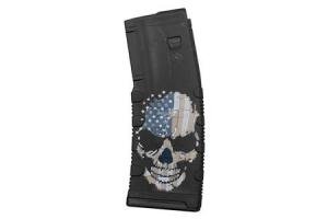 Black Rain Ordnance Lasered AR15 Magazine Skull with Flag 30 rd. - Black Rain Ordnance - 5.56 NATO / .223 Remington