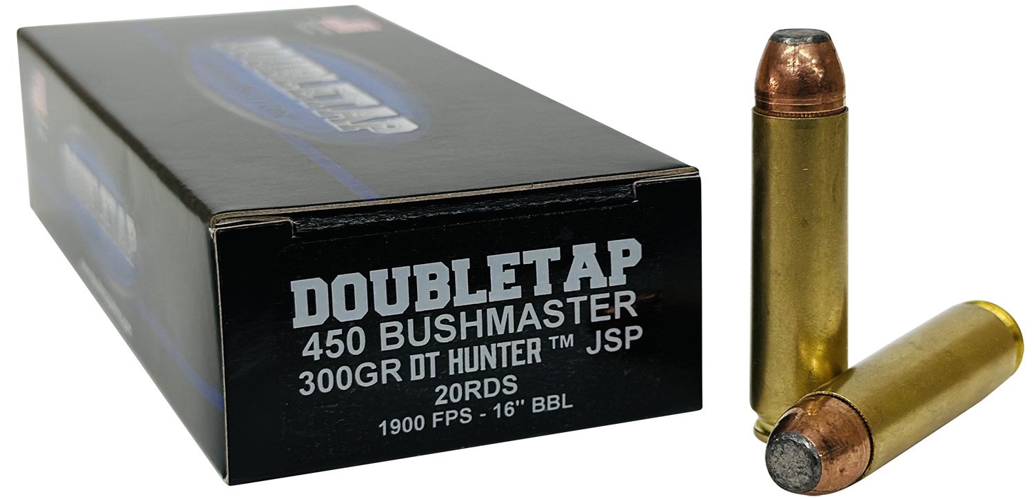 DoubleTap Ammunition 450 Bushmaster 300gr Jacketed Soft Point 20 Box - DTAP - 450 Bushmaster