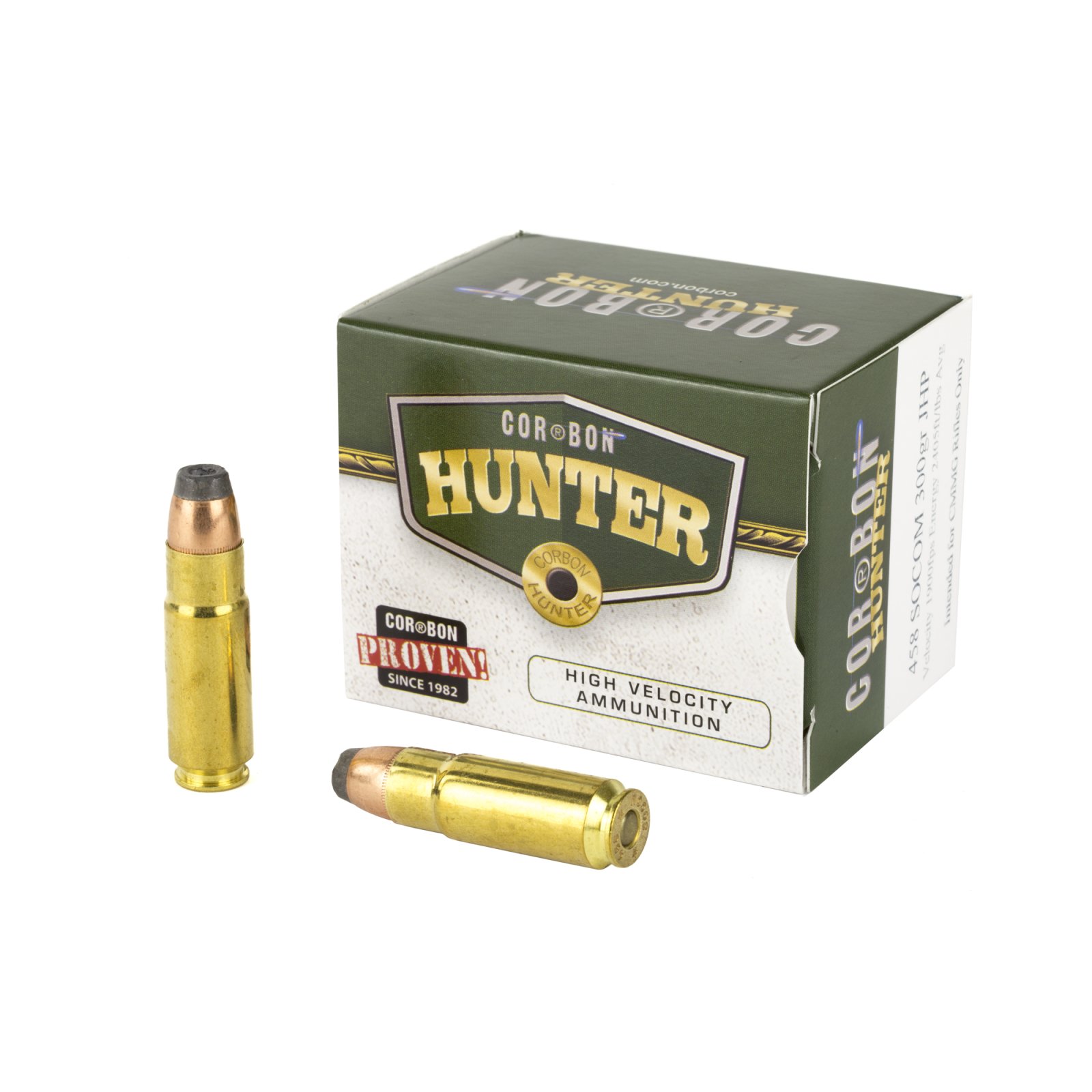 Buy Corbon 458300 458 SOCOM 300 Grain JHP Ammo, 20 Rounds, 1900 fps online
