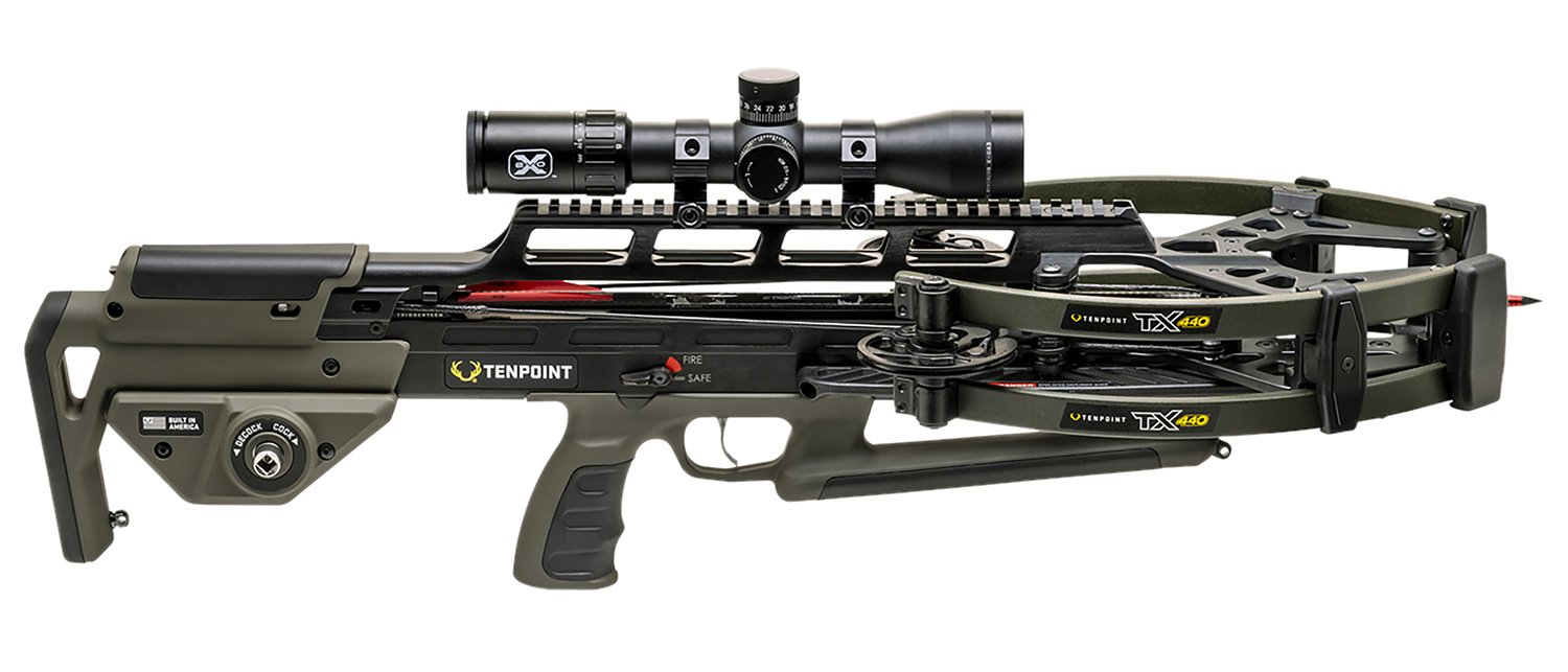 Buy TenPoint TX440 Crossbow Package CB240021899, 440 FPS, ACUslide MAXX, Moss Green online