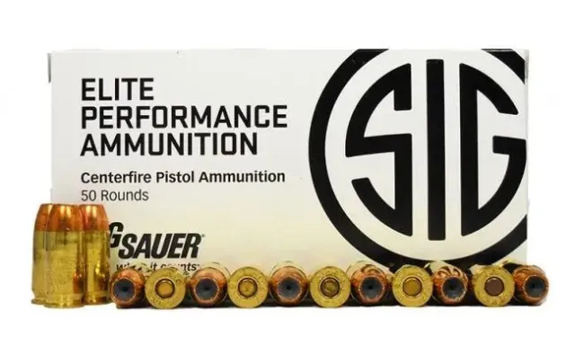 Sig Sauer E45AP1-50 V-Crown 45 Auto 230GR JHP 50 Rounds Box - Sig Sauer - 45 AUTO