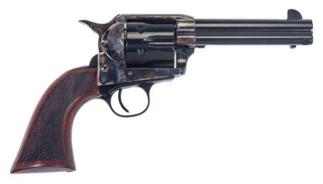 Taylor's & Co 555168DE Gunfighter Defender 45 Colt 4.75" Blued Revolver - Taylor's & Company - 45 Colt for sale at Smoke Wagon Firearms