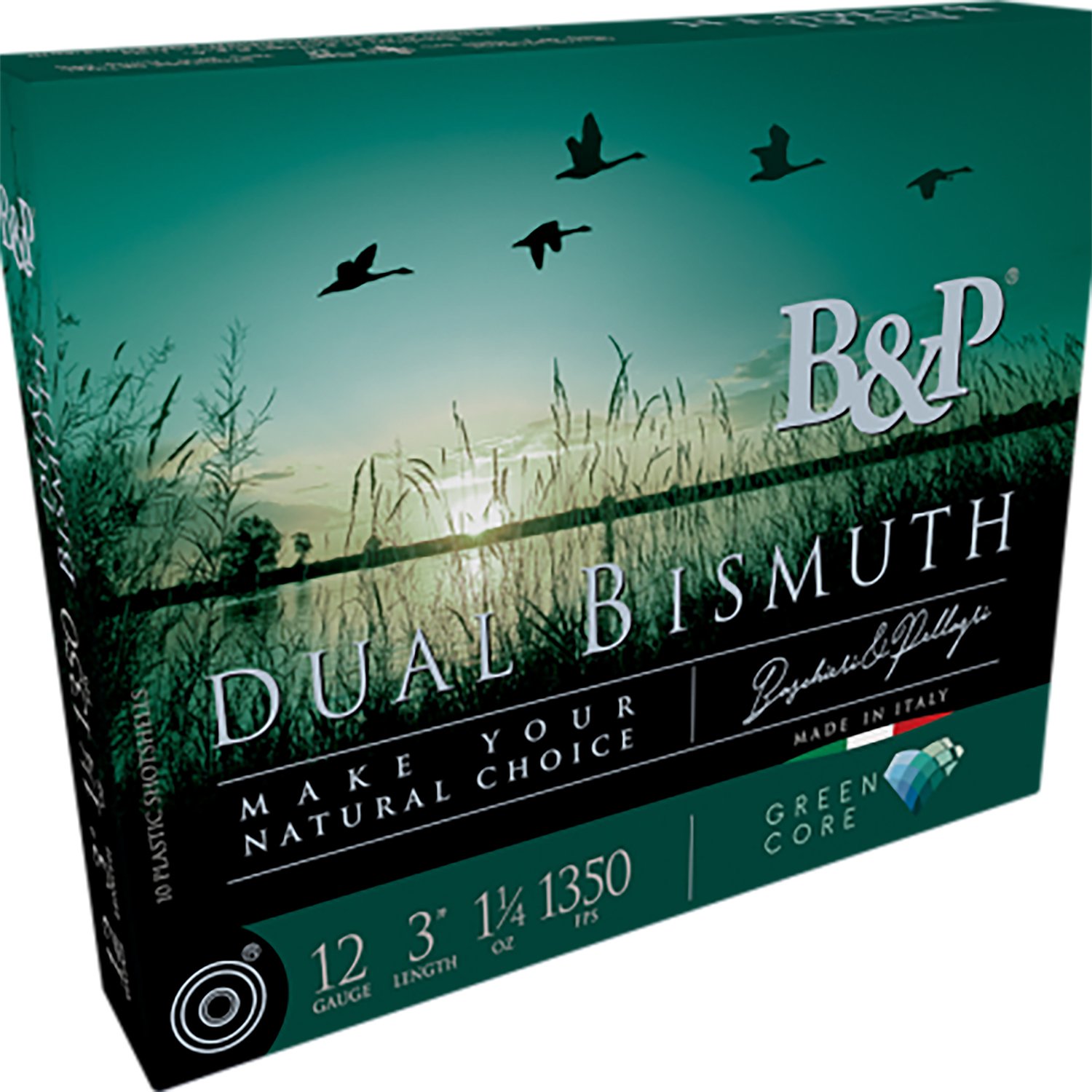 B&p Ammunition 12B4DB43 Dual Bismuth 12Gauge 3" 1 1/4oz 3/4Shot 10 Per - Baschieri & Pellagri - 12 Gauge