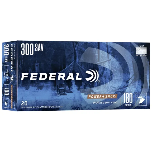 Federal Power-Shok Rifle Ammunition .300 Savage 180 gr SP 2350 fps - 20/box - Federal Premium Ammunition - 300 SAVAGE
