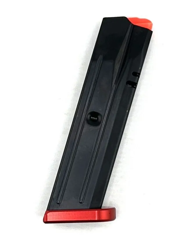 CZ 11458 DWX Magazine 9mm 10 Black Red Aluminum Basepad - Dan Wesson - 9mm