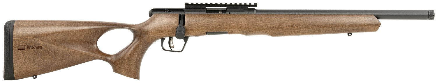 Buy Savage B22 Timber Thumbhole 22 LR Bolt Action Rifle Matte Blue online