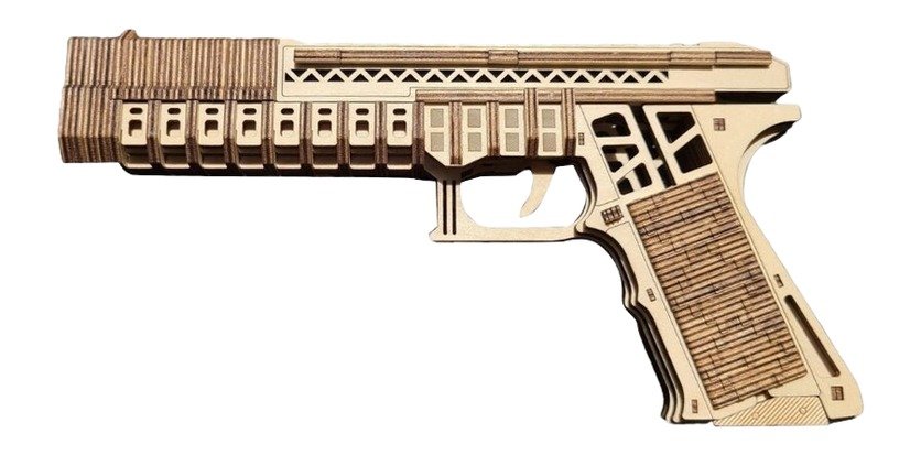 CAMP GLOCK 3D Wood Puzzle PZ-7 Full-Size Laser-Cut Display - CAMP