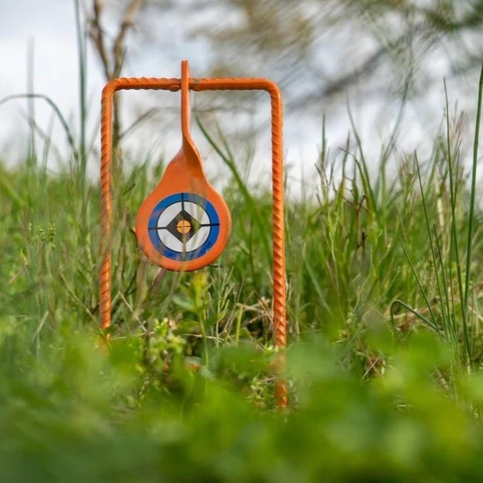 Do-All Outdoors 22RB: Solid Steel Rebar, Orange Powder Coated, .22 Caliber Reactive Spinner Target - Do All Outdoors - .22