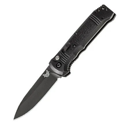Benchmade 4400BK Casbah Auto Drop Point Knife - Black Grivory Handle, CPM-S30V Blade, Everyday Carry