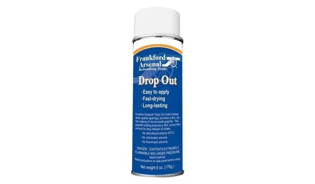 Frankford Arsenal 763758 Drop Out Bullet Mold Lubricant 6oz Aerosol