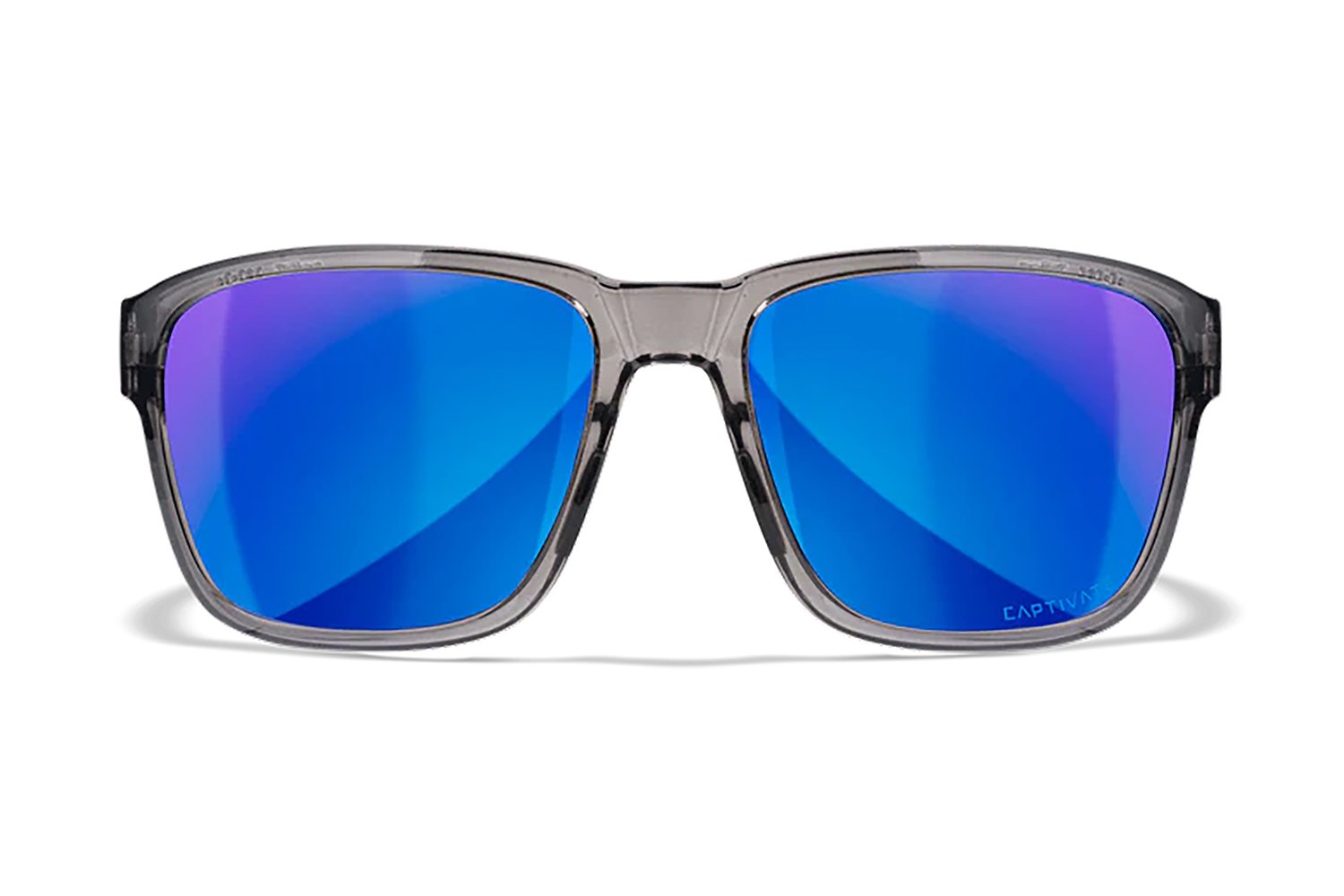 Wiley X Trek AC6TRK09 M/L Gloss Crystal Dark Gray Blue Mirror Lens - WILEY X EYEWEAR