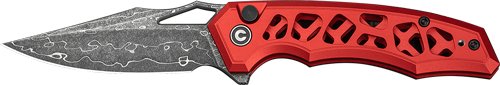 CIVIVI Anaaki C24039DS1 2.98 In Skeletonized Red Damascus - CIVIVI