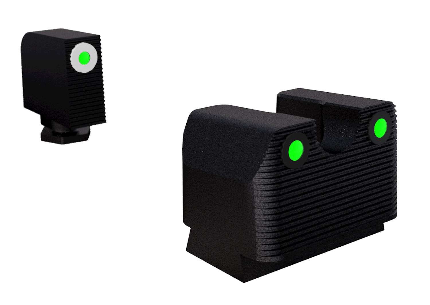 RIVAL ARMS Tritium Green Rear/Green w/Night Sights for Glock 17/19 RA3B231G - Rival Arms