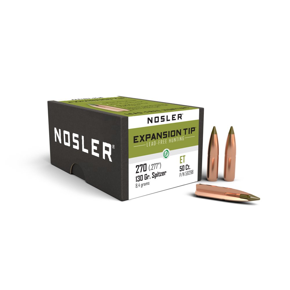 Buy Nosler E-Tip Bullets .270 Caliber 130 Grain SPTZ 50 Count Lead-Free online