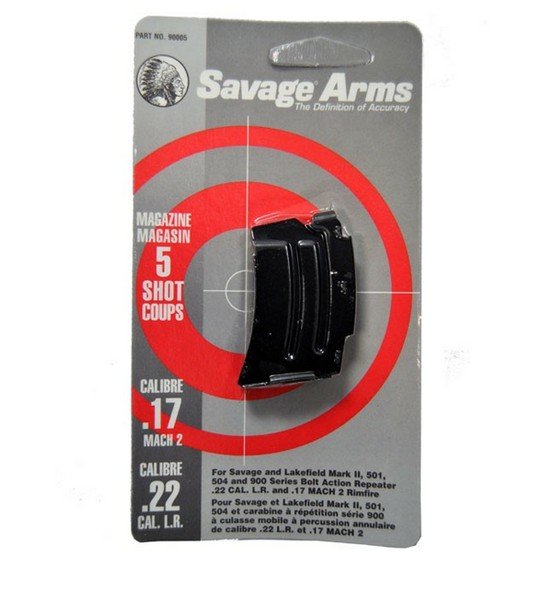 Buy Savage Arms 90005 MKII Blued Detachable 5rd for 22 LR, 17 Mach 2 online