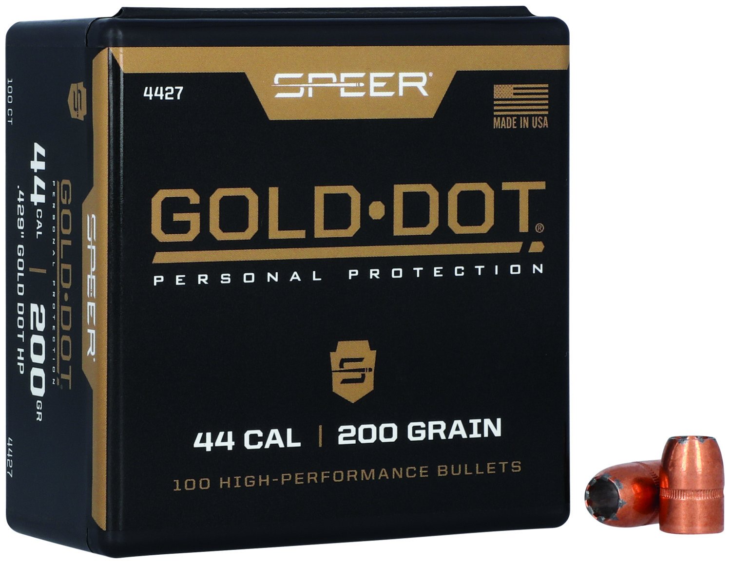 Speer Gold Dot 4427 44 Caliber 200gr Hollow Point Ammo 50/Box - Speer - 44 Caliber