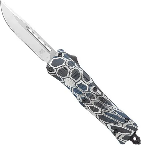 Cobratec Knives Medium Ctk1 OTF Blue Cobra Skin Crkte 3" Drop MBCSCTK1MDNS - CobraTec Knives