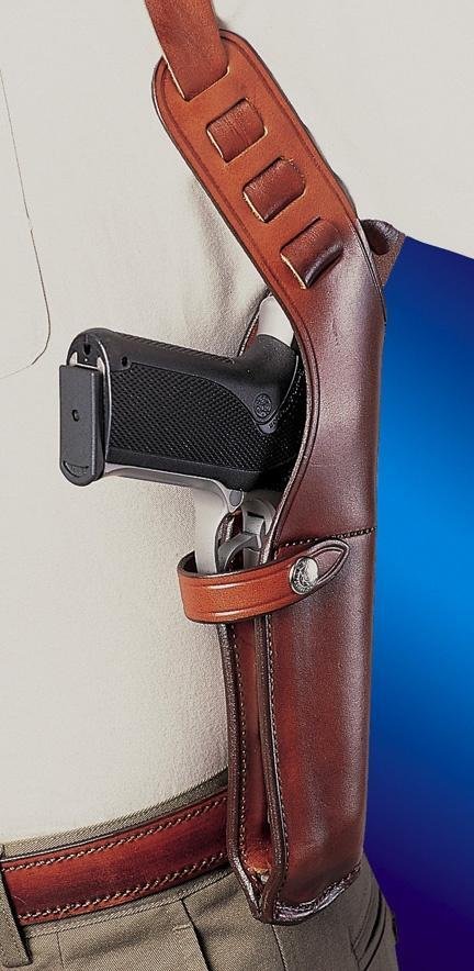 Bianchi X15 Shoulder Holster Right Hand Tan Leather Adjustable Harness - Bianchi