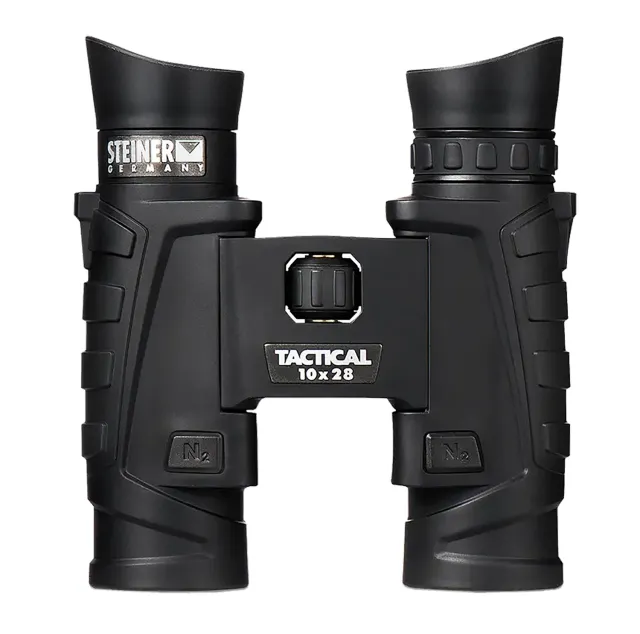 Steiner 2004 T1028 Tactical 10x28mm Binoculars, Black Rubber Armor - Steiner Optics - 28MM
