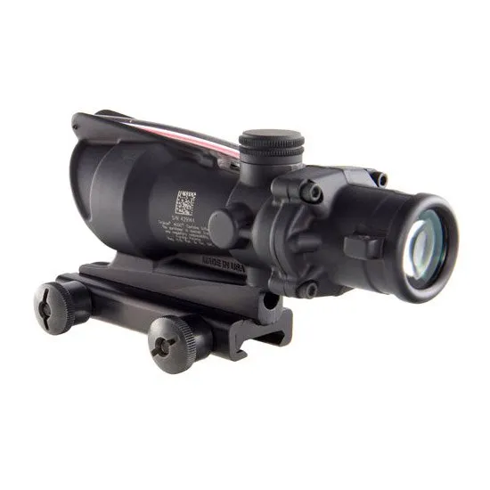 Trijicon 100220 ACOG Black Hardcoat Anodized 4x32mm Illuminated Red Hor... - Trijicon - 32MM
