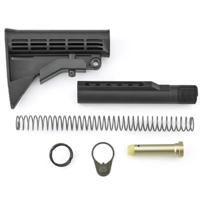 WHITE LABEL ARMORY Ruger Buffer Tube Kit AR-15 M4 Stock Black - WHITE LABEL ARMORY