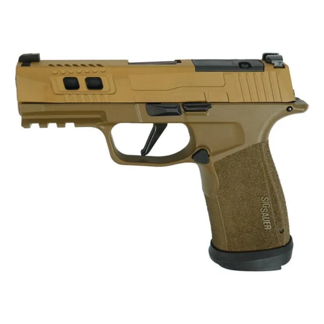 Buy Sig Sauer P365 Two-Tone Brown XMACRO TACOPS Handgun 9mm Luger 17rd Magazines(4) 3.7 Barrel online