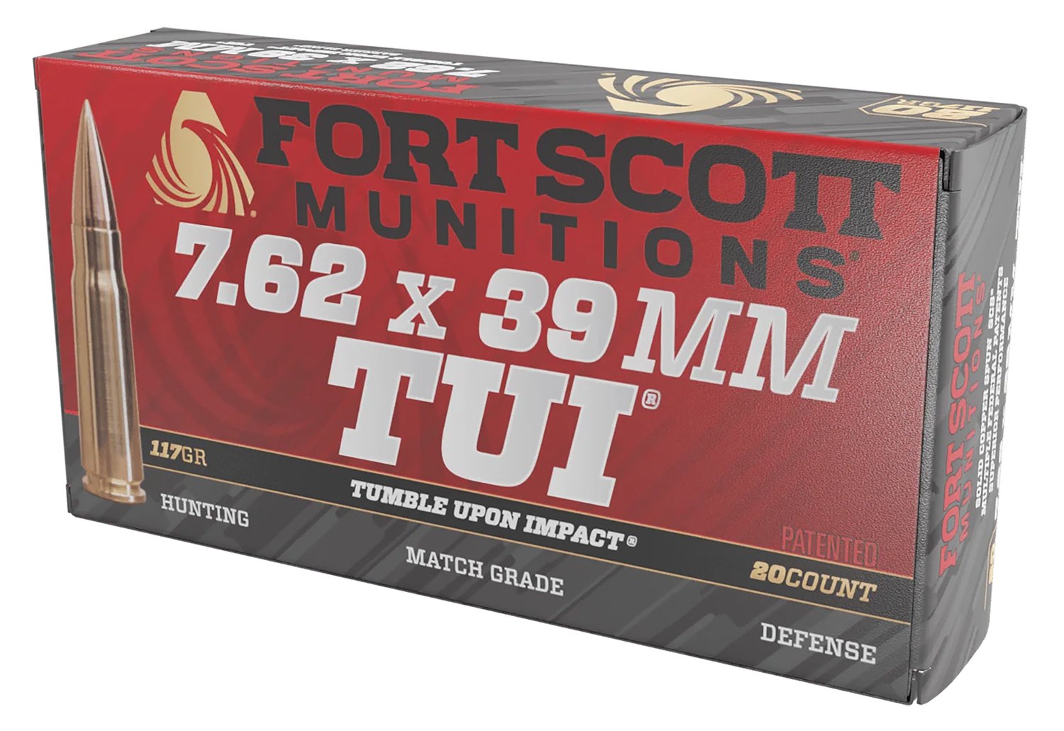 Buy Fort Scott 762X39117SCV TUI 7.62x39mm 117gr Solid Copper Ammo 20 Rounds online