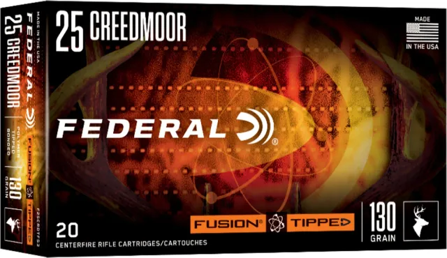 Federal Fusion 25 Creedmoor 130 Grain Fusion Tipped Bullet 20 Round Box