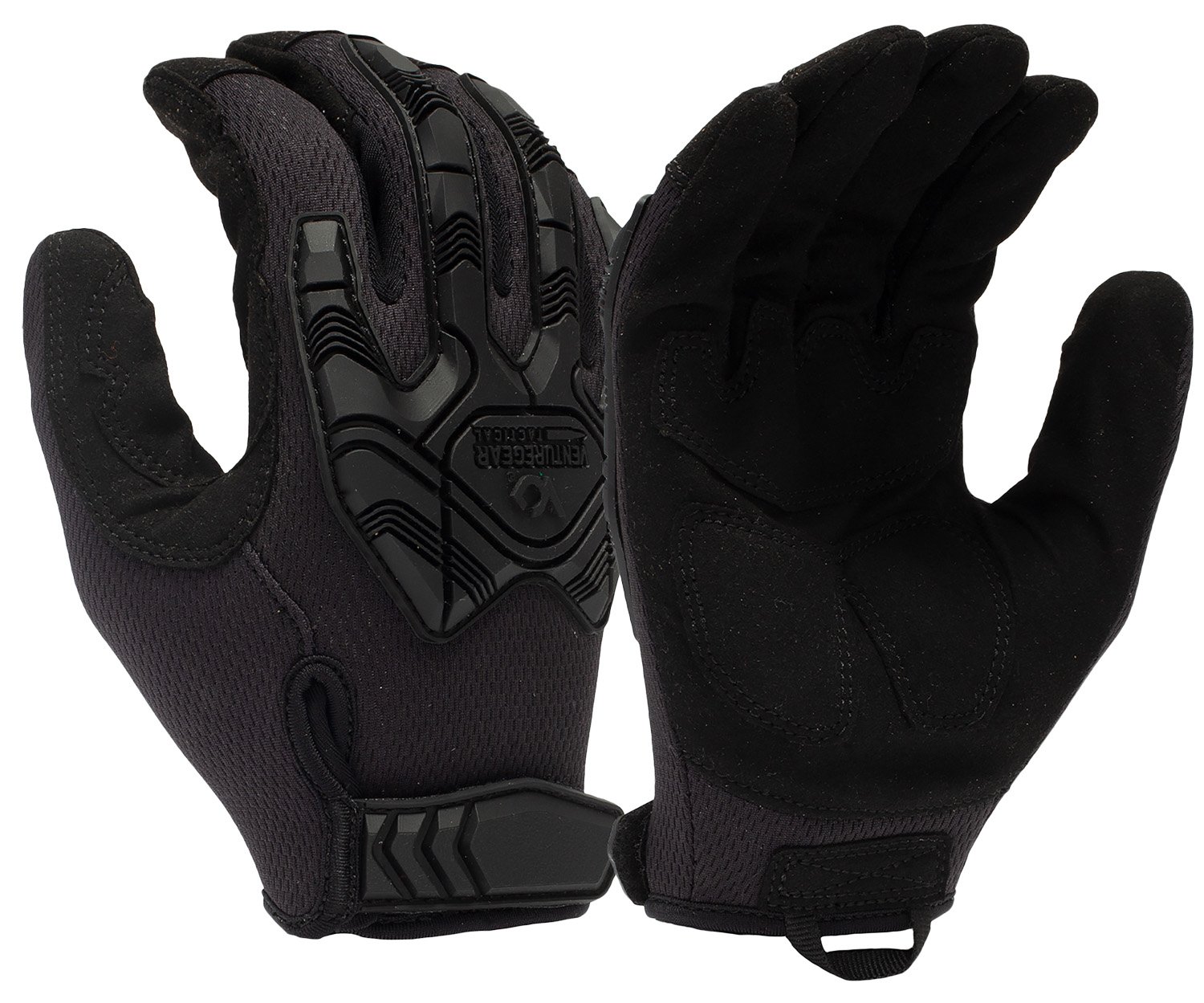 Pyramex Safety VGTG40BX2 Heavy-Duty Impact Operator Gloves XXL Black - Pyramex Safety